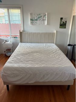 Queen mattress (memory foam) and bed frame