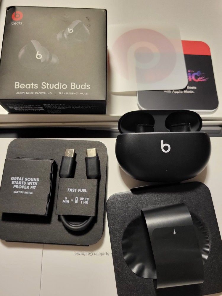 Beats Studio Buds – True Wireless Noise Cancelling Earphones – Black
