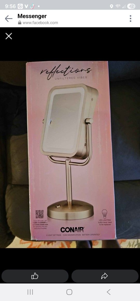 Call near 360* l e d light 1x 8x magnifier Mirror