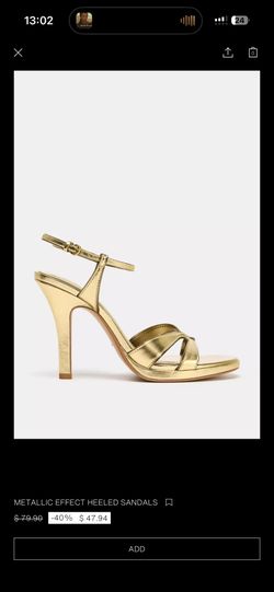 Brand New Zara Heeled Sandals Size 10