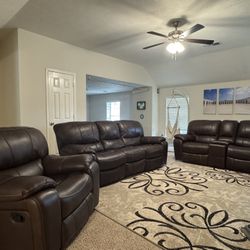 Leather Sofa Set