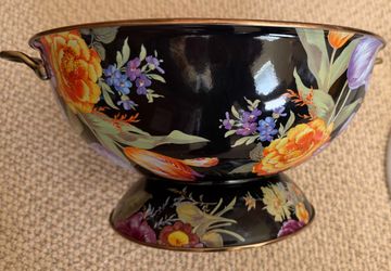 Mackenzie childs everything bowl - Black flower market