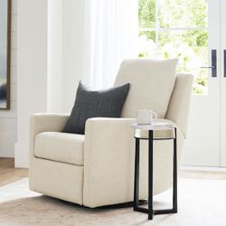 Pottery Barn Ayden Square Arm Power Swivel Glider Recliner Chairs Set of 2