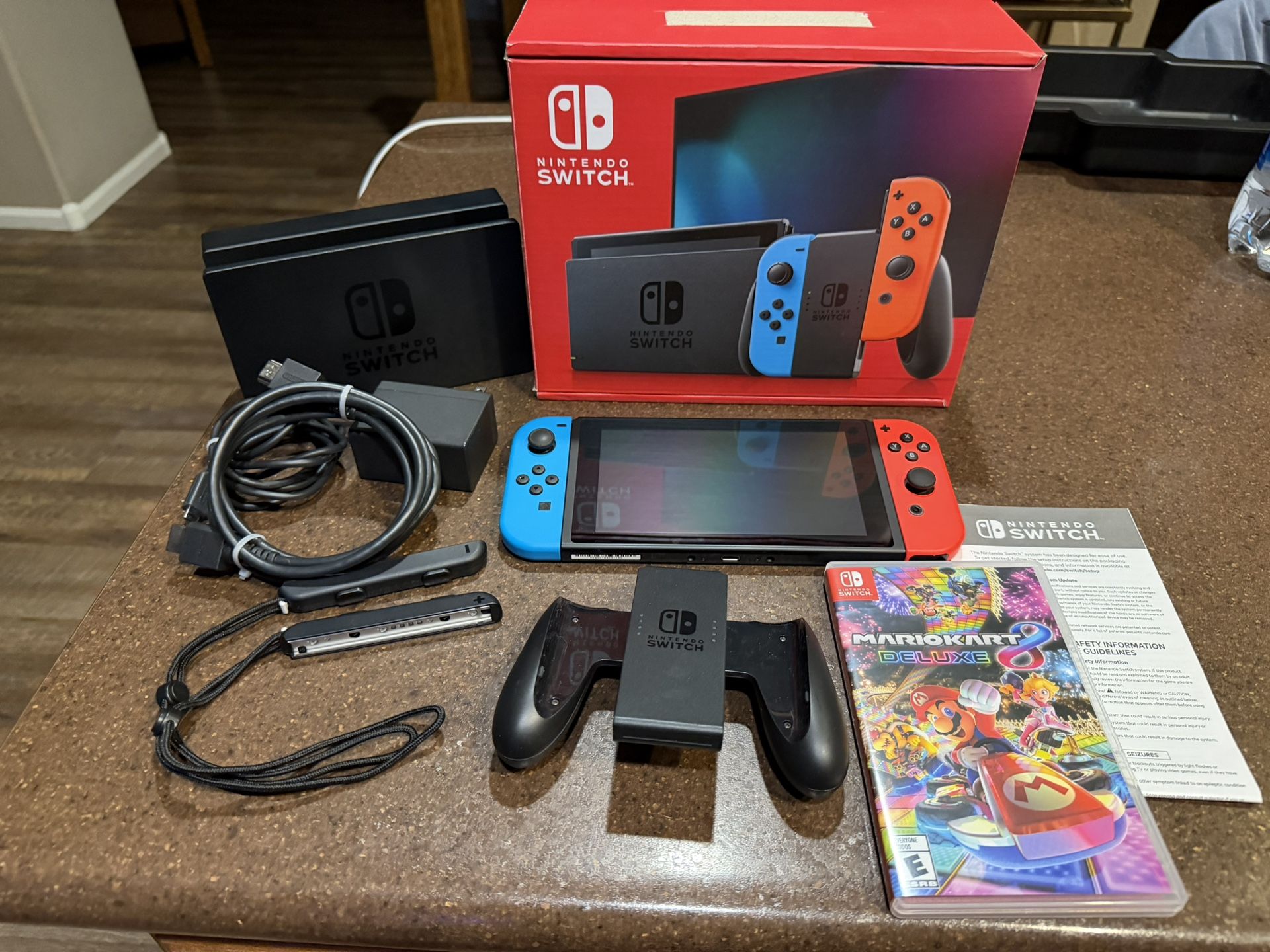 Nintendo Switch With Mario Kart 8 Deluxe