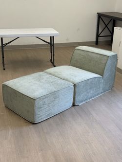 Rove Lab M1 Armless Sofa Chair + Ottoman (Krypton Green)