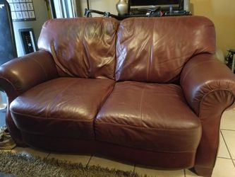 1 Used natuzzi leather loveseat