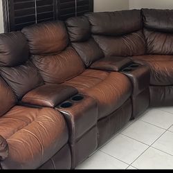 Sectional Recliner Sofa/Couch  (Brown)