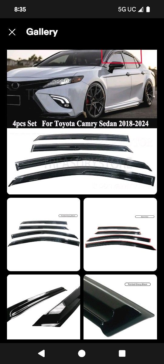 2019-2024 Toyota Camry Jdm Rain Guards