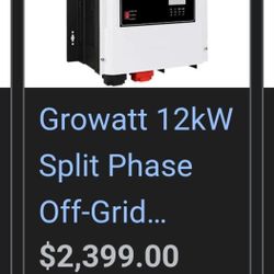 Growatt 12 Kw solar  Inverter