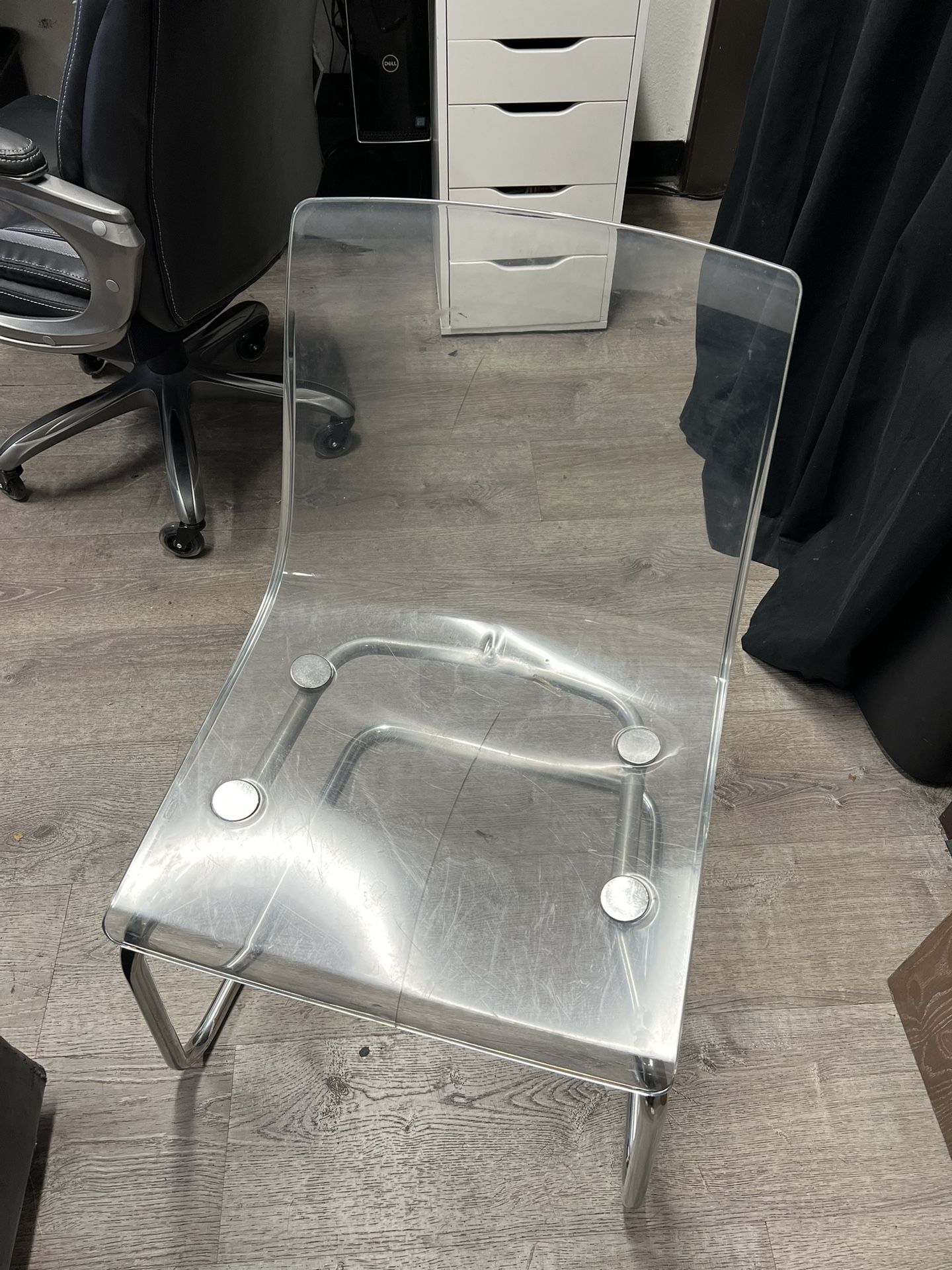 IKEA Tobias Chair Clear / Chrome Plated 
