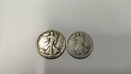 1916 D obverse And 1919 s