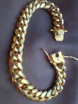 9" Men's Gold Bracelet