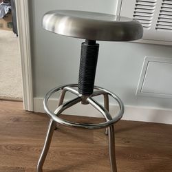 Silver Metal Stool