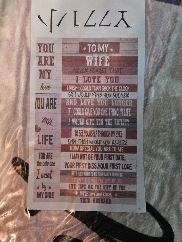 To My Wife Blanket