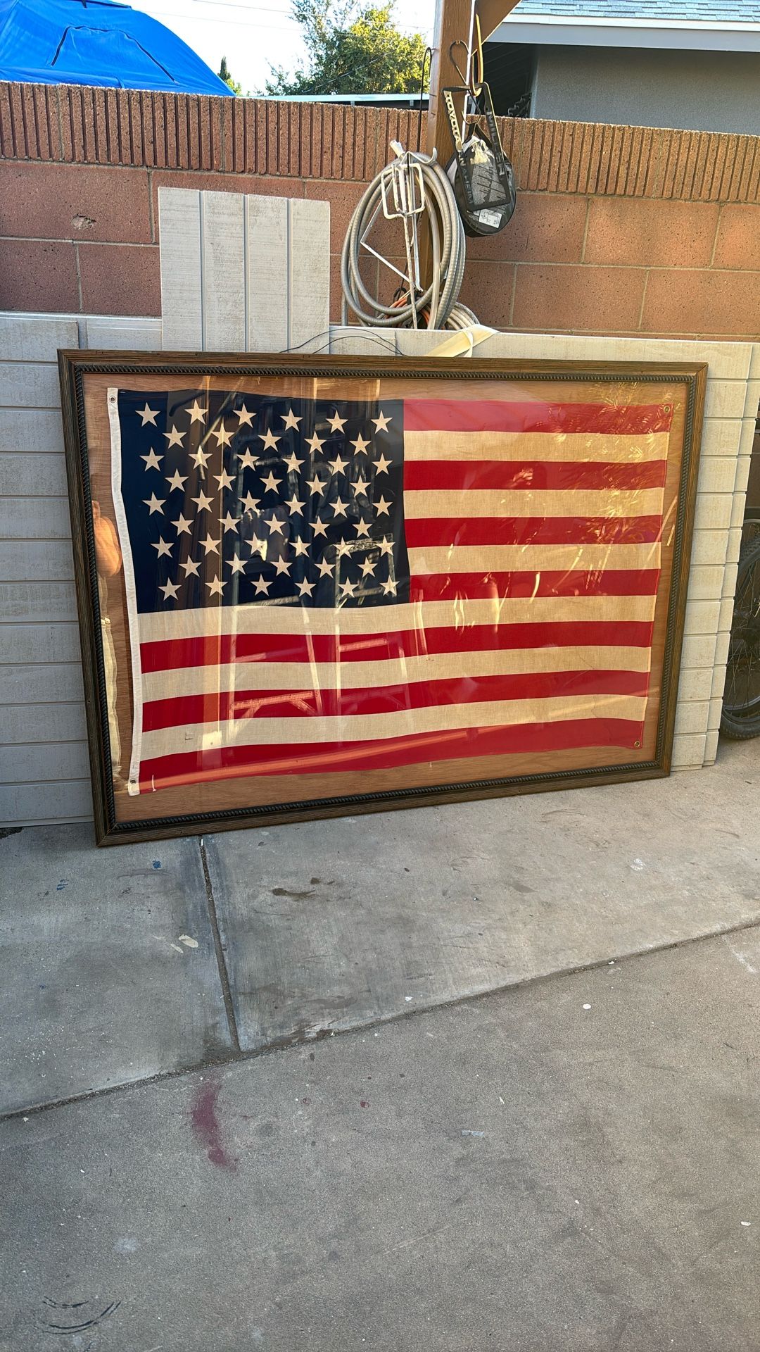 USA Flag With Frame