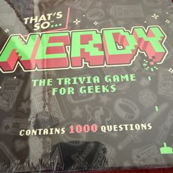 NERDY GAME The Trivia game For Geeks. NEW