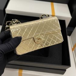 Golden Chanel Mini Bag 