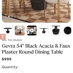 BLACK DINING TABLE
