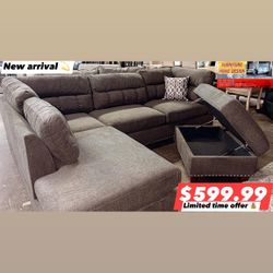 Sectional With Ottoman 