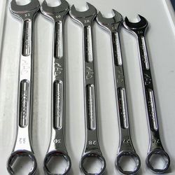 MAC TOOLS 5 PIECE METRIC COMBINATION WRENCH SET