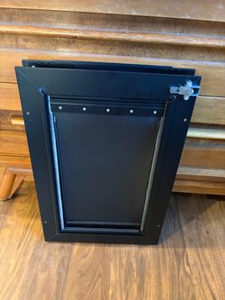 BRAND NEW Black Dog Door For Doors Flap 8 1/2X13