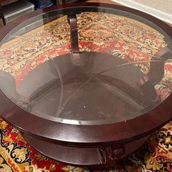 Wood And Glass Coffee Table