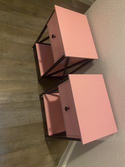 2 Pink Night Stands (children)