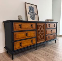 Gorgeous Restored Dresser/Credenza By Steinert Bros
 76”L x 20”W x 34”H