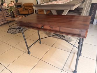Industrial Wood & Metal Writing Desk