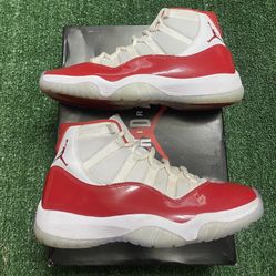 Jordan Cherry 11s size 9.5 USED But Clean