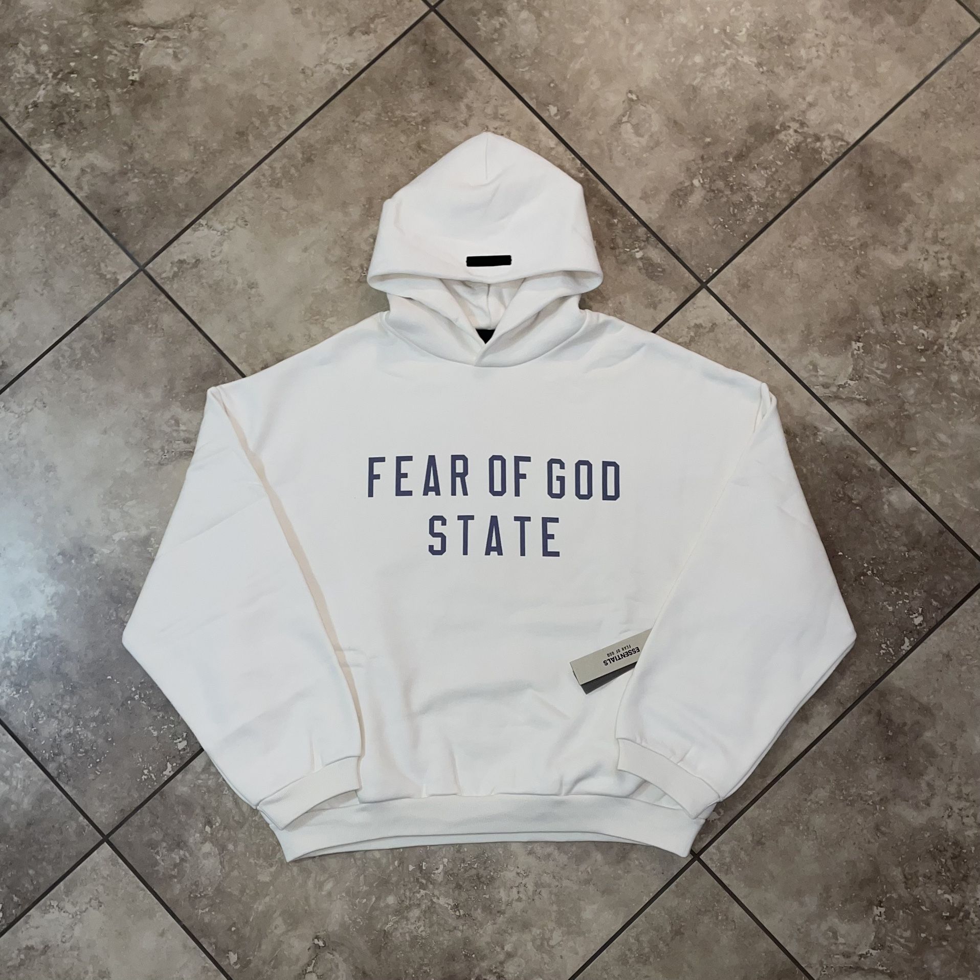Fear of God Essentials Fleece Hoodie Shell (With Pockets) Size Medium