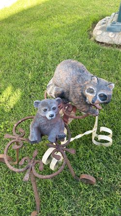 Two Outdoor Animal Decorations