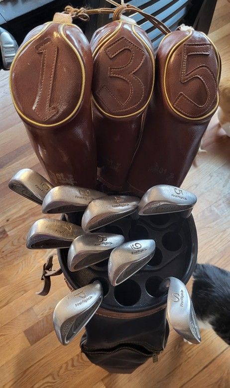 First Flight Executor II Iron Set 3-9, Pitching & Sand Wedges, 1,3,5 Drivers, Pro Classic Bag, RH
