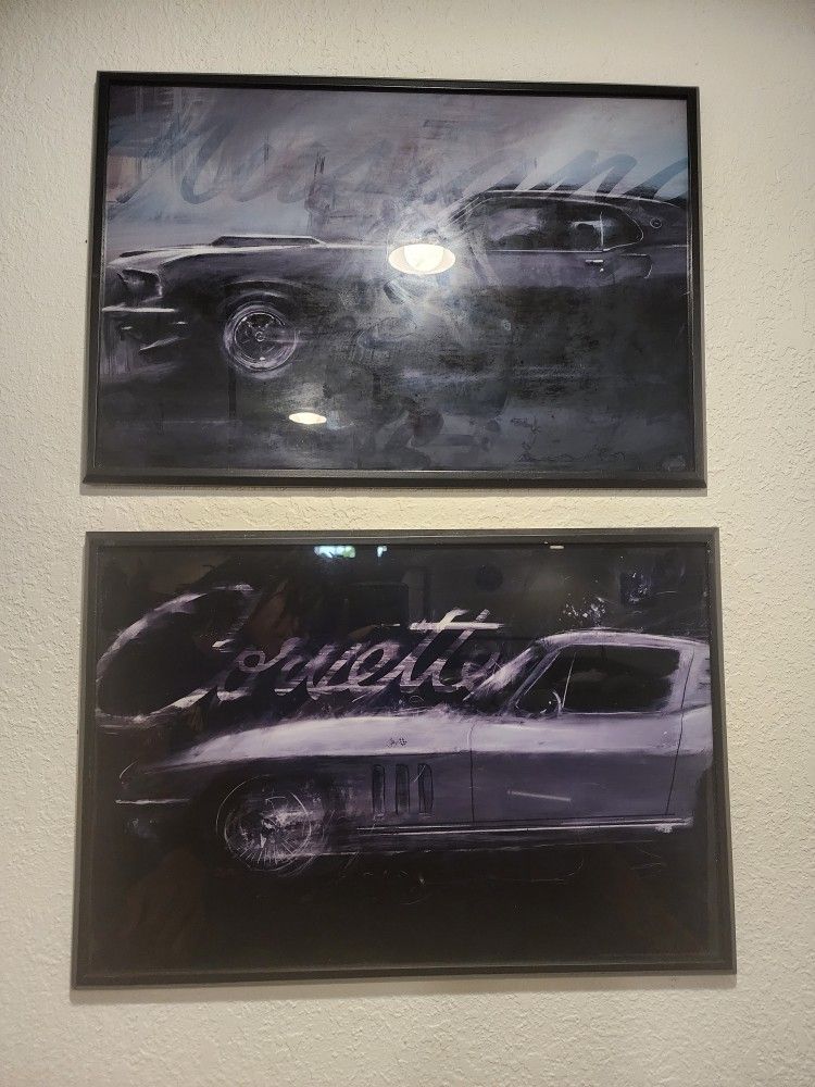 Corvette Glass Wall Decor