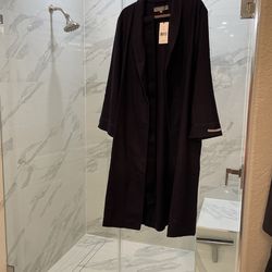 100% Cashmere Robe, Navy Size M Slippers Sz 44