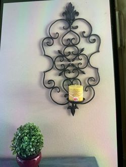 Two Decorative Wall Mount Candle holders