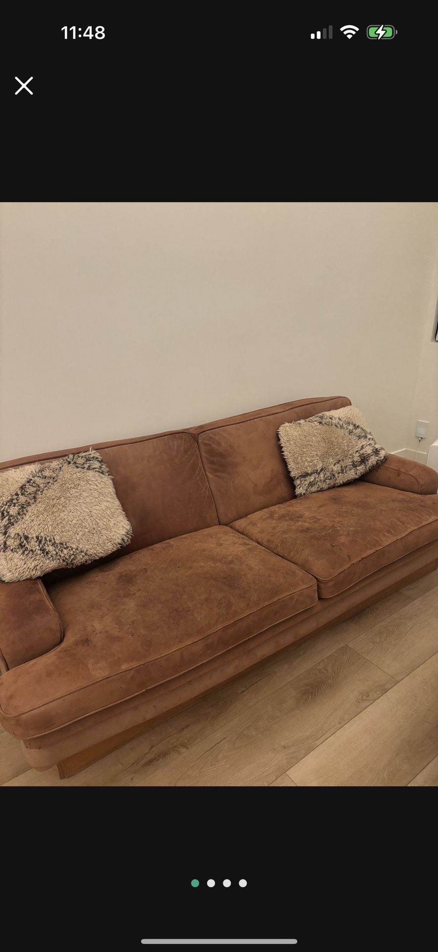 Vintage Arne Norell Mexico Leather Sofa