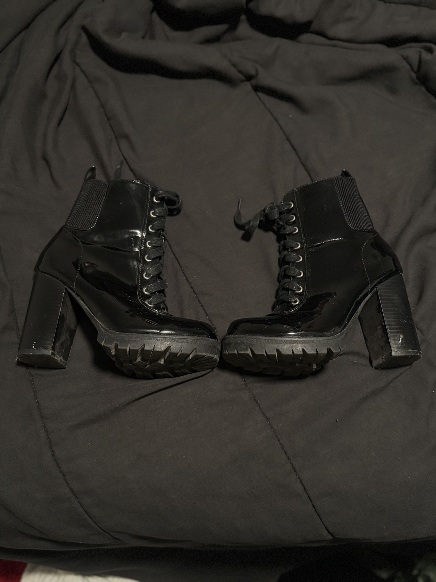 Black High Heal Boots 