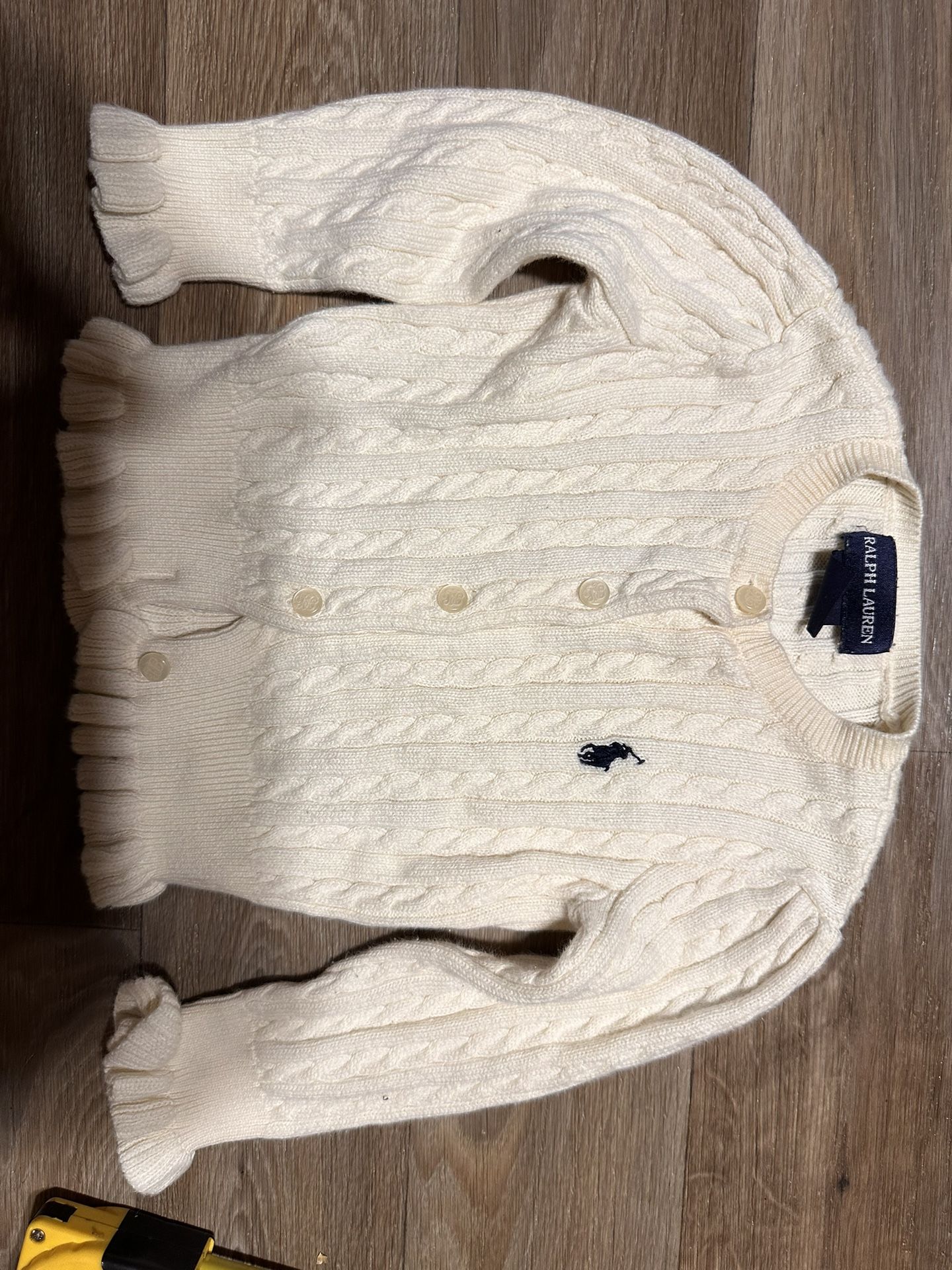 Ralph Lauren Ivory Cardigan For Girls Size 12 Months