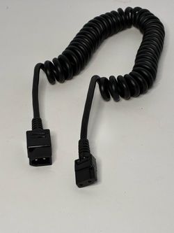 Black Coiled Camera Cable Adapter Cord, Coil Cord Feature, 1:1 Connection