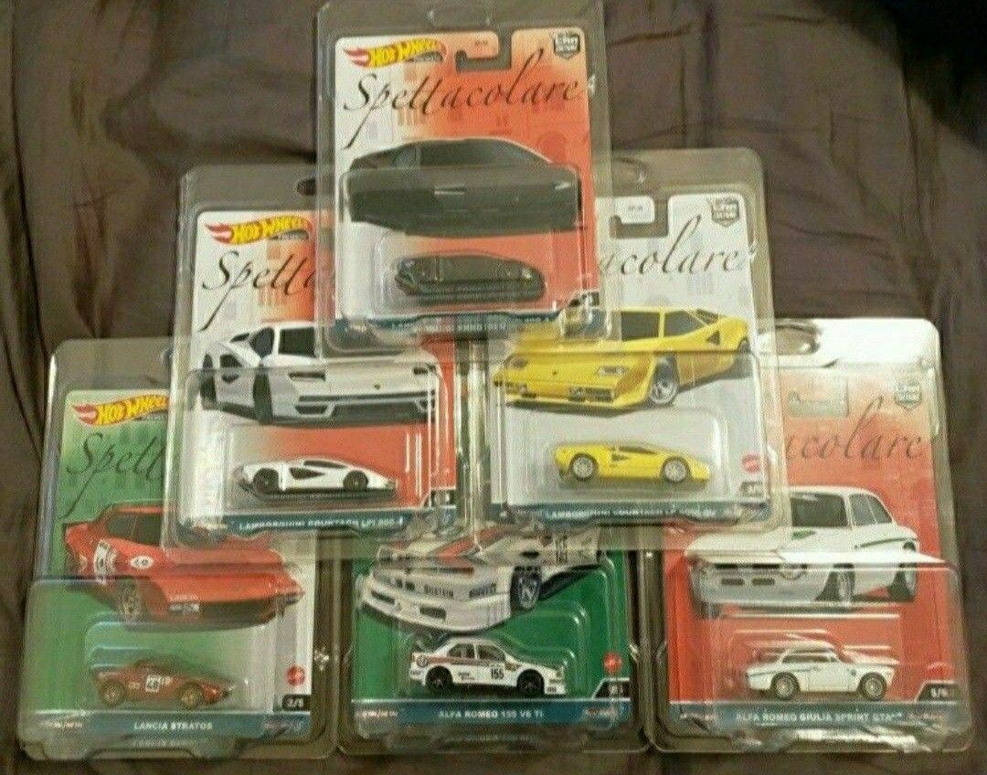 Hot Wheels Premium Spettacolare Full Set With Chase Mint Condition In Protectors