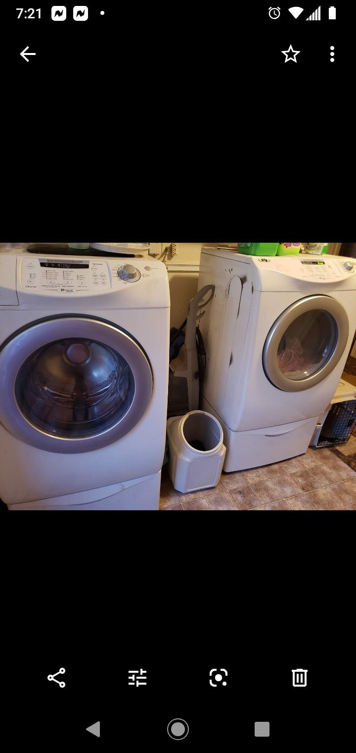 Washer and dryer gently used...