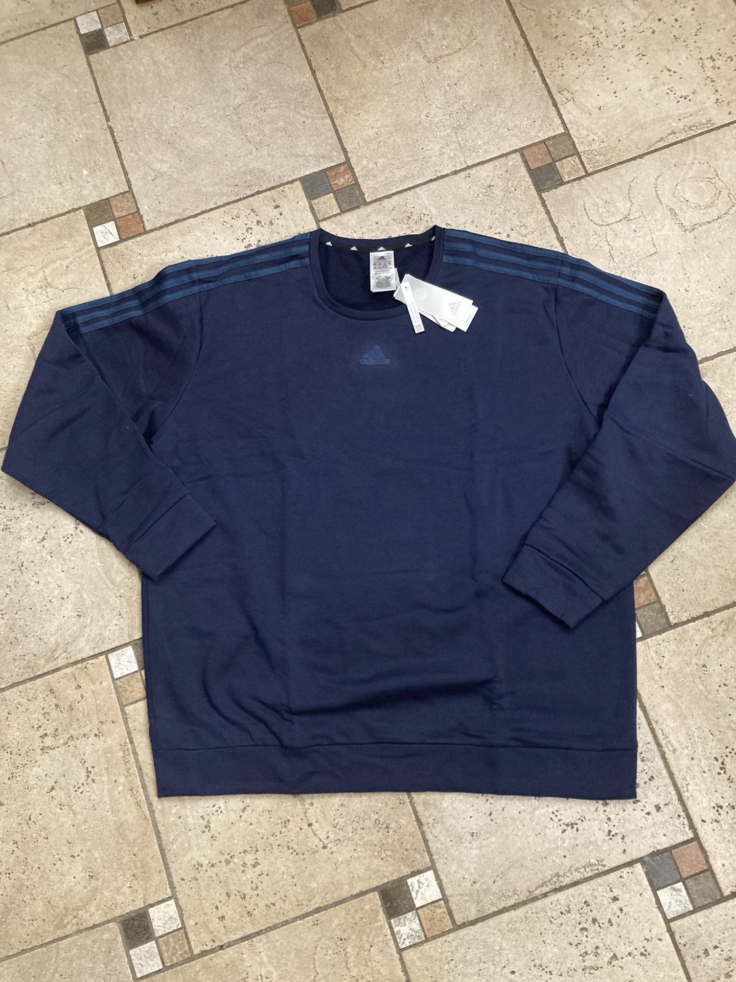 NWT Adidas Men’s Sweatshirt Blue Size 2XL