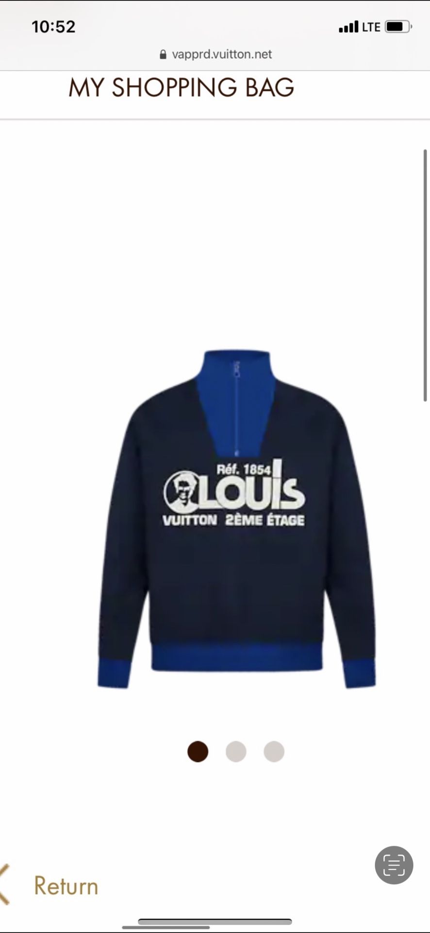 New Louis Vuitton Sweater Size XLarge Virgil Avalo’s first collection With Garmin Bag $2,000