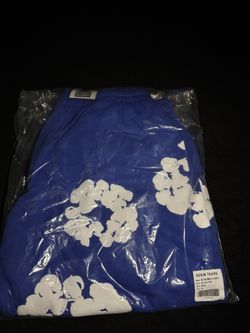 Denim Tears The Cotton Wreath Royal Blue Shorts NEXT DAY SHIPPING SIZE M