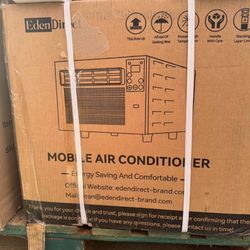 2,500 BTU Portable Air Conditioner Cools 45 sq.ft. with Dehumidifier and Remote for Camping, Fishing and RV in White
