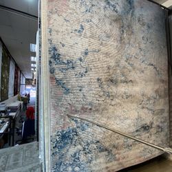 8x10 Area Rugs Carpet Rugs Abstract Design Thick Colors Gray Blue Pink 