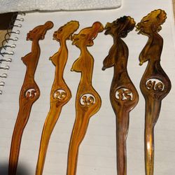 5 1960s Swizzle Sticks