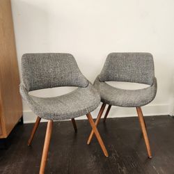 Pair Of Mid-century Dining Chairs