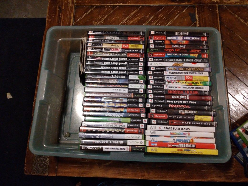 Ps2 Wii xbox 360 Game Lot